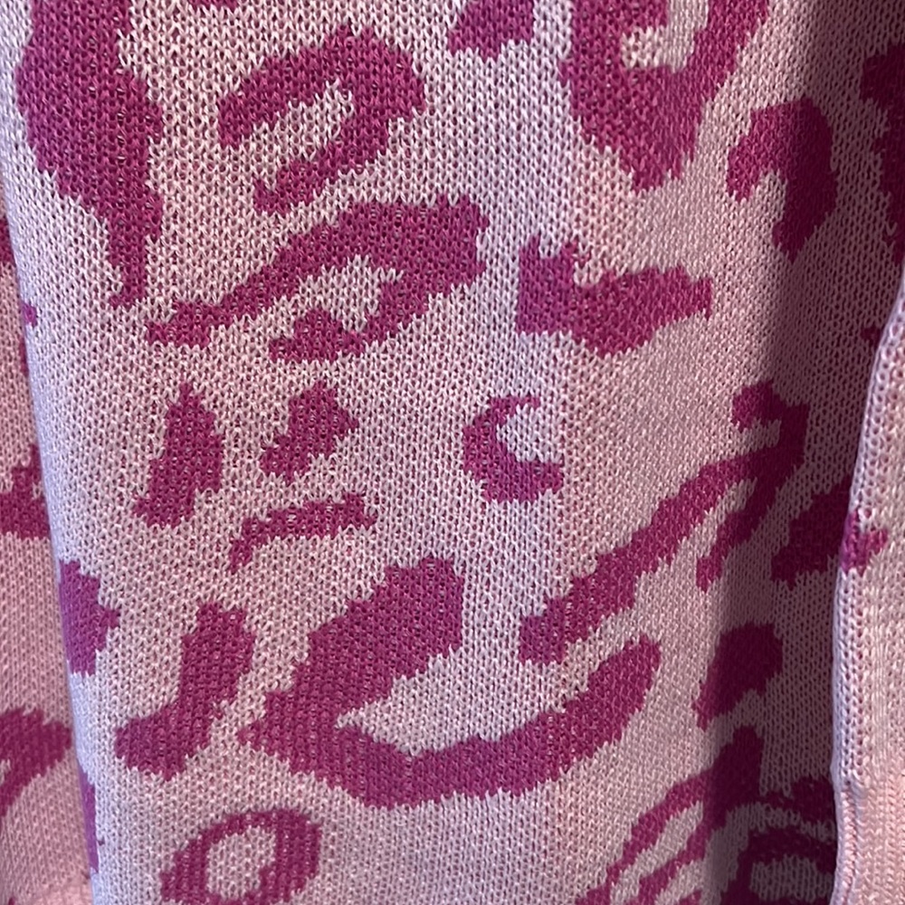 Pink leopard print sweater - Picture 2 of 4